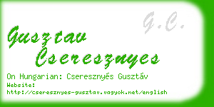 gusztav cseresznyes business card
